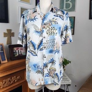 Batik Bay Men's Tropical Print Shirt Size M
